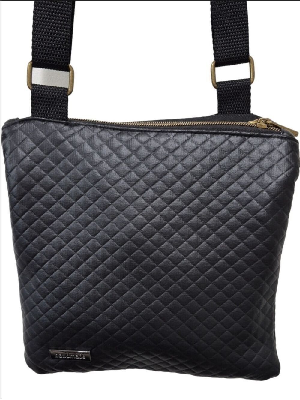 Handmade Diamond-Quilted Crossbody Bag